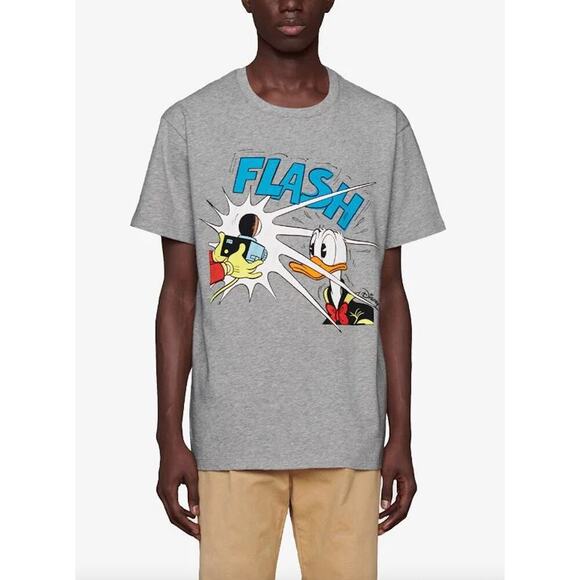 NWT Gucci X Disney Donald Duck T-Shirt Gray Size L - Picture 5 of 15
